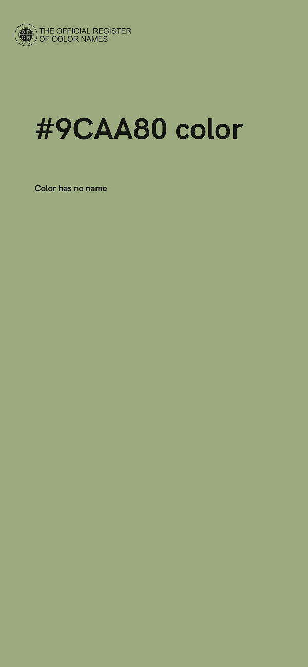 #9CAA80 color image