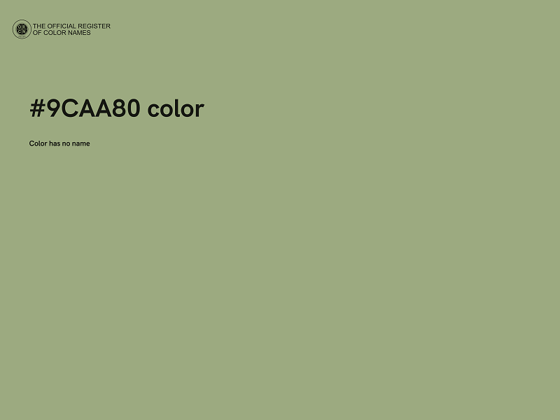 #9CAA80 color image