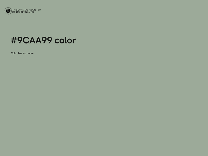 #9CAA99 color image