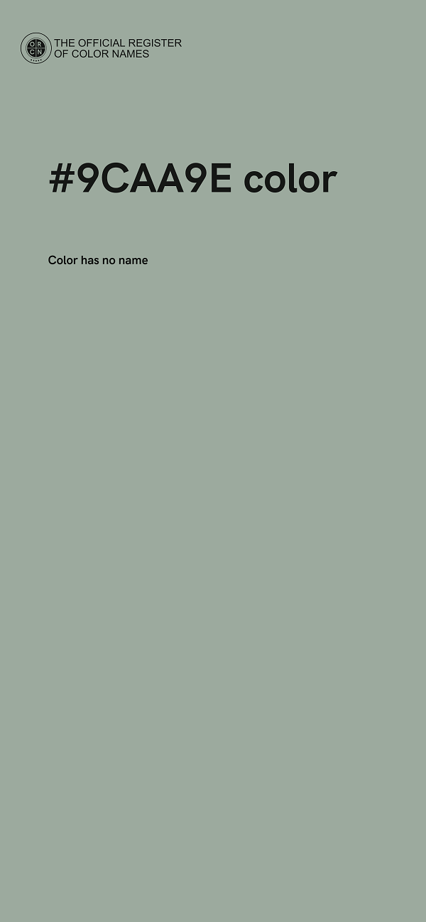 #9CAA9E color image