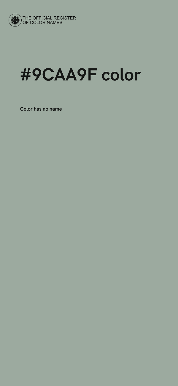 #9CAA9F color image