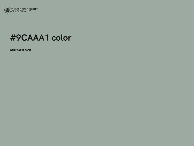 #9CAAA1 color image