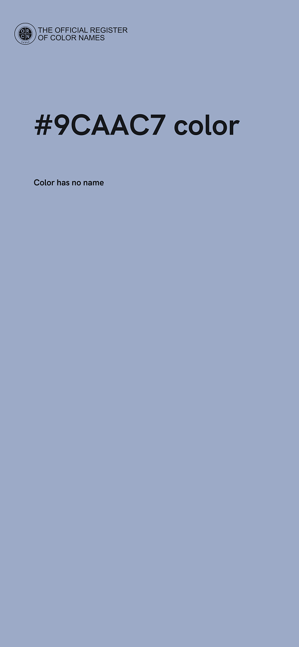 #9CAAC7 color image