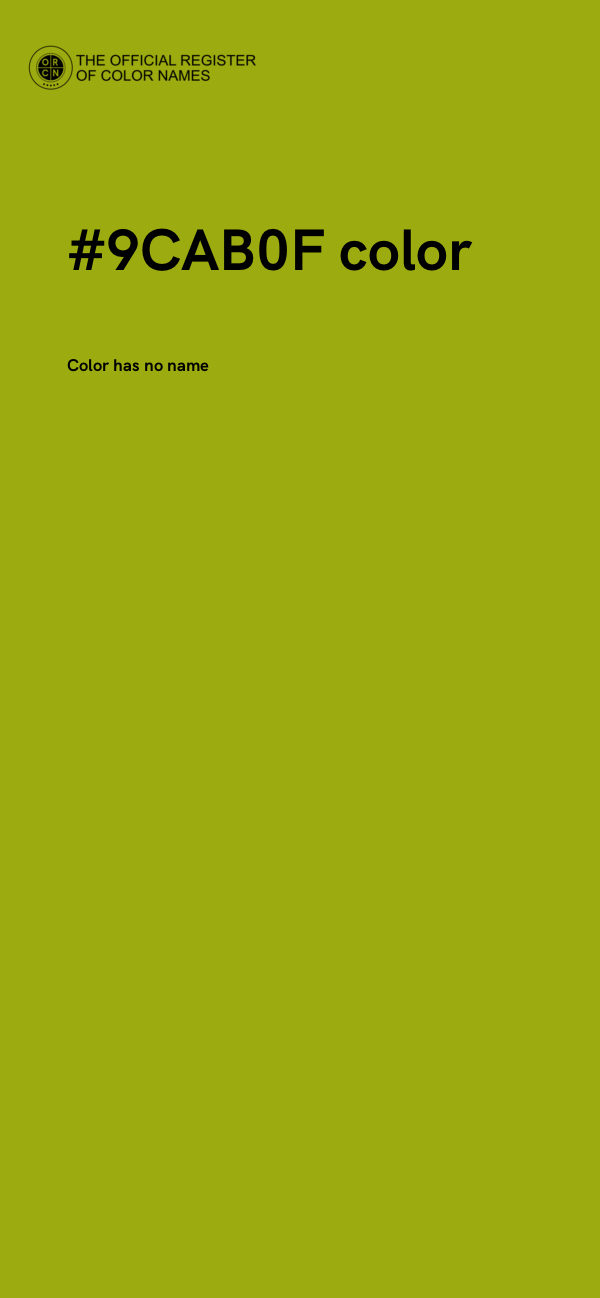 #9CAB0F color image