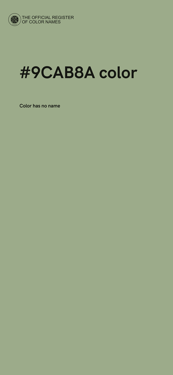 #9CAB8A color image