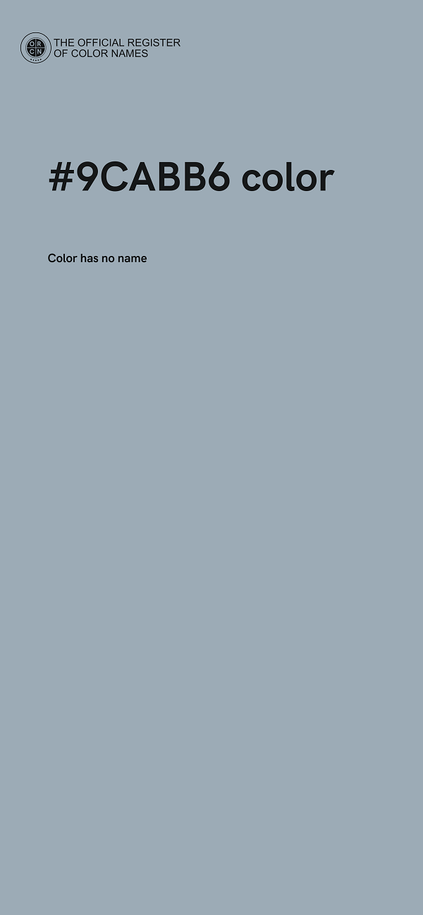 #9CABB6 color image