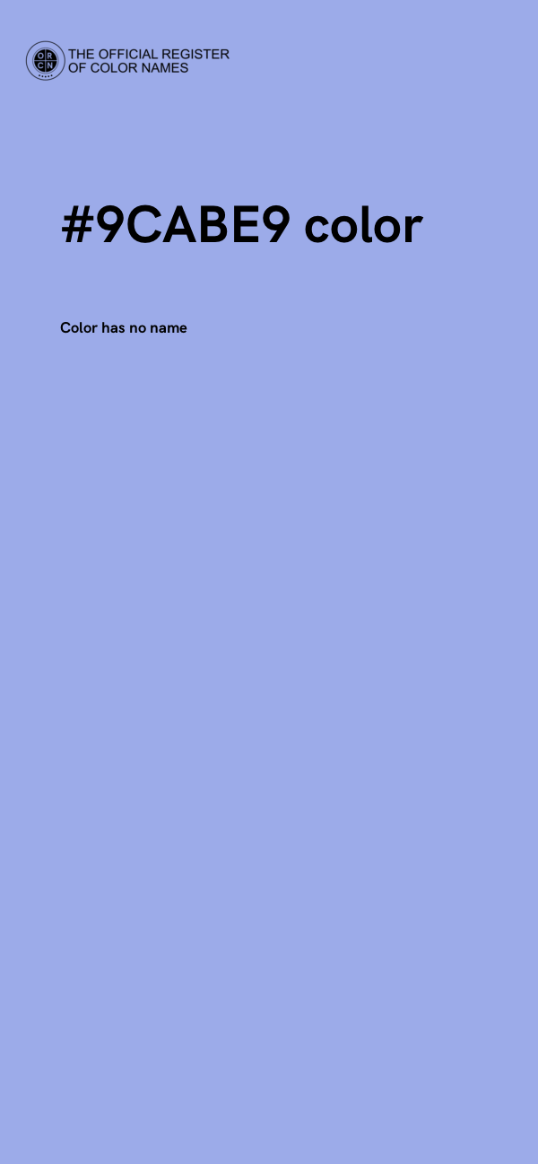 #9CABE9 color image