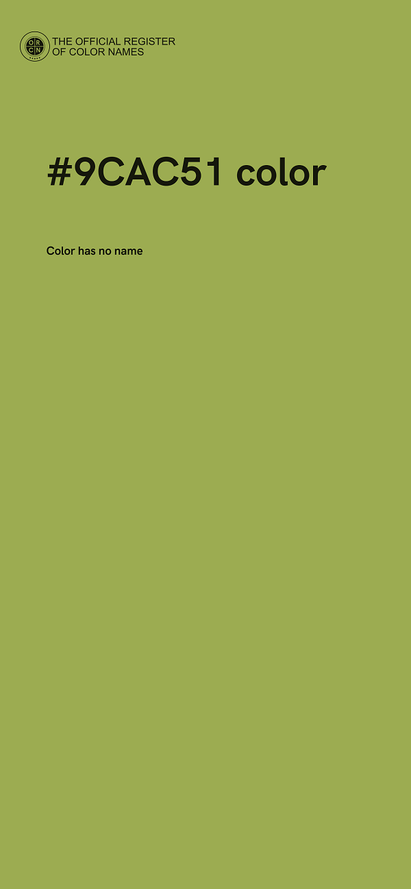 #9CAC51 color image