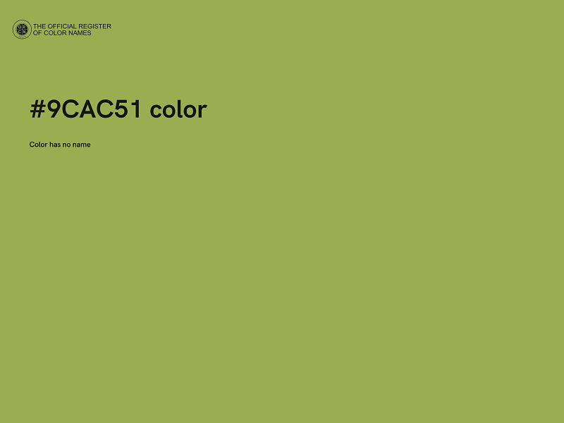 #9CAC51 color image