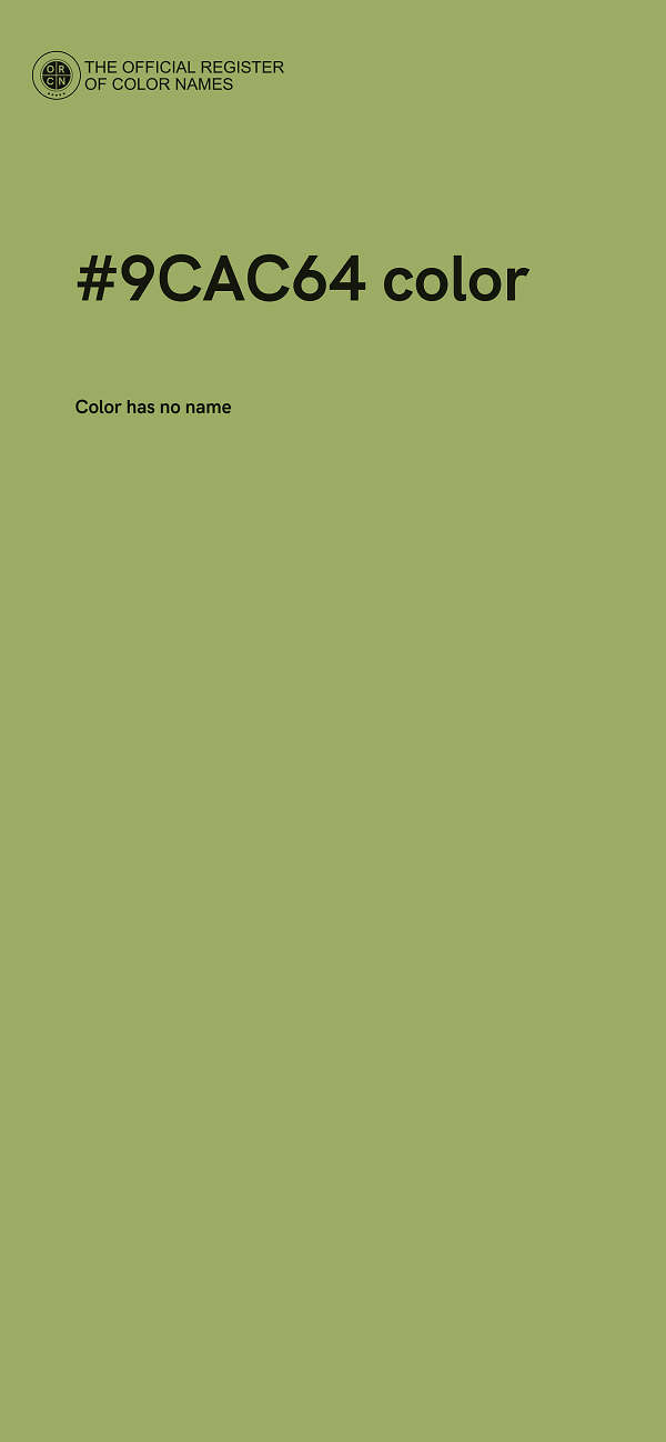 #9CAC64 color image