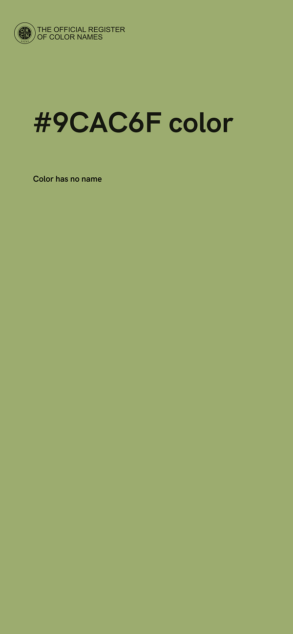 #9CAC6F color image