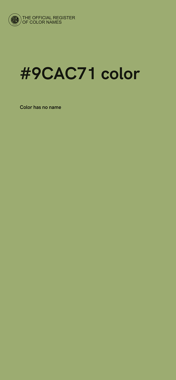 #9CAC71 color image