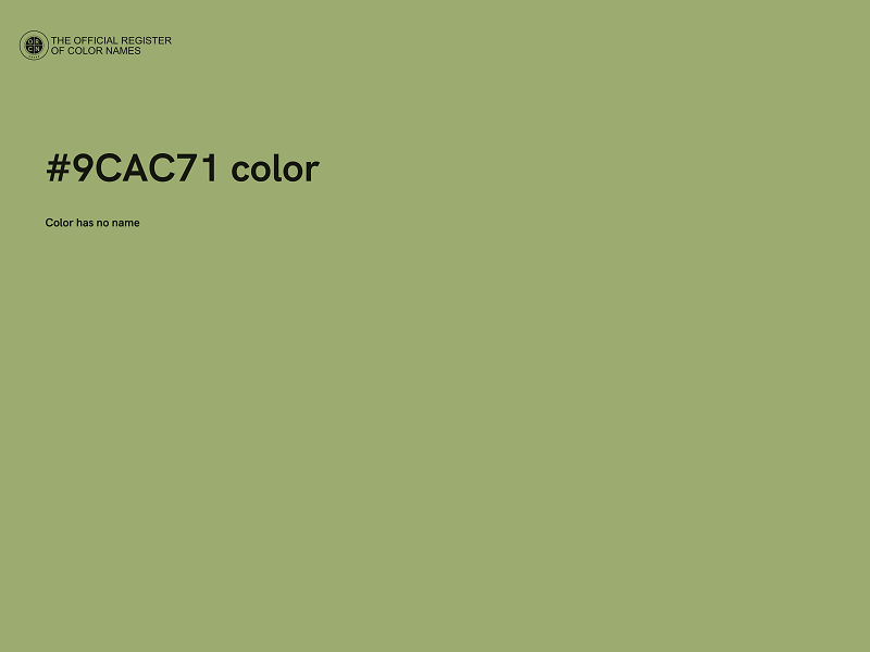 #9CAC71 color image