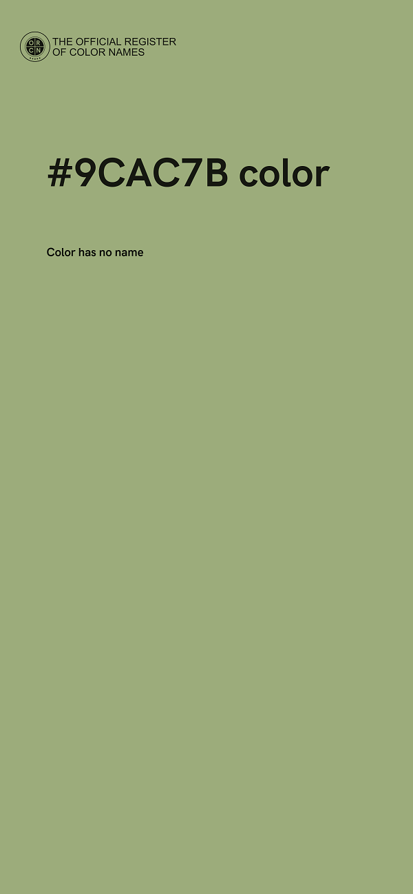 #9CAC7B color image