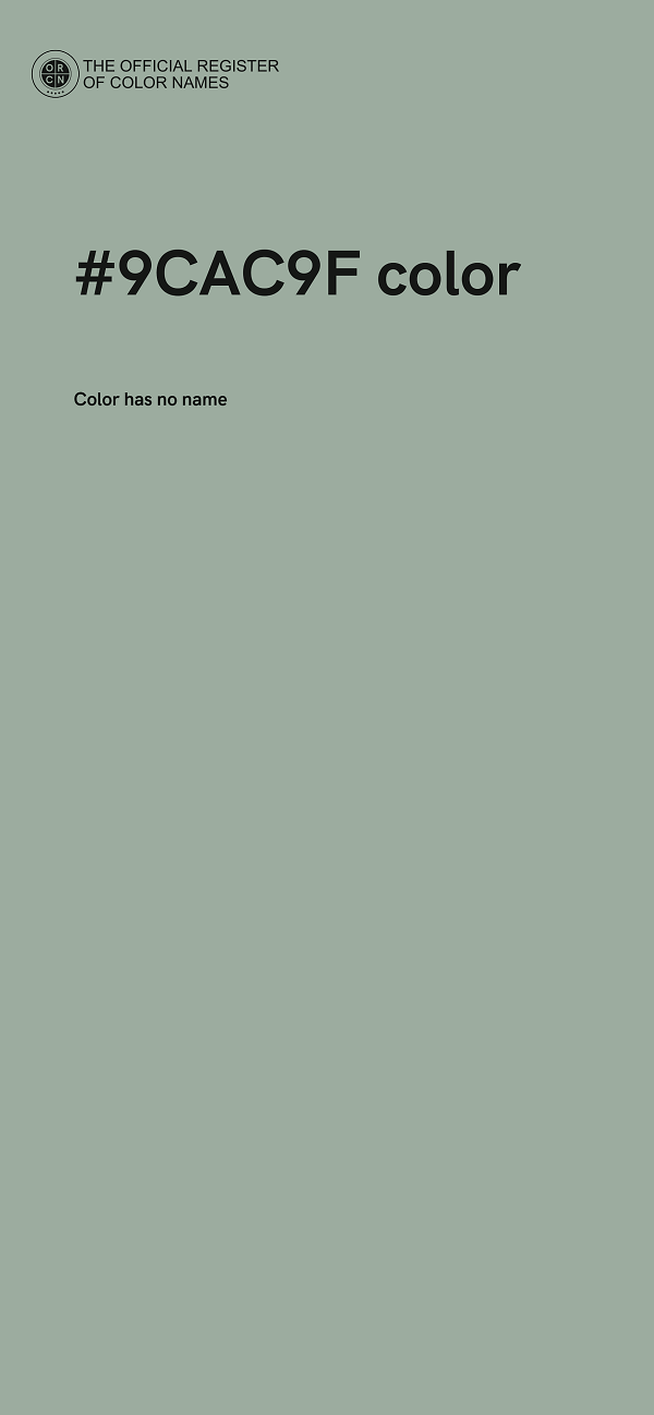#9CAC9F color image