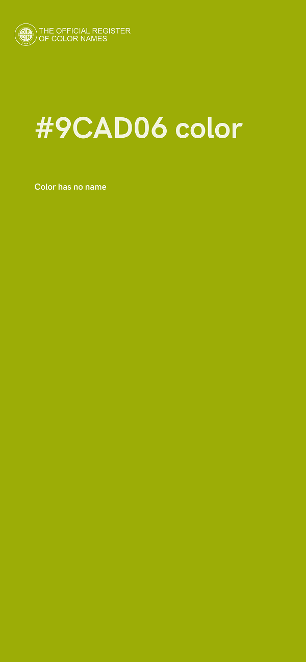 #9CAD06 color image