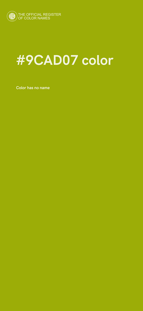 #9CAD07 color image