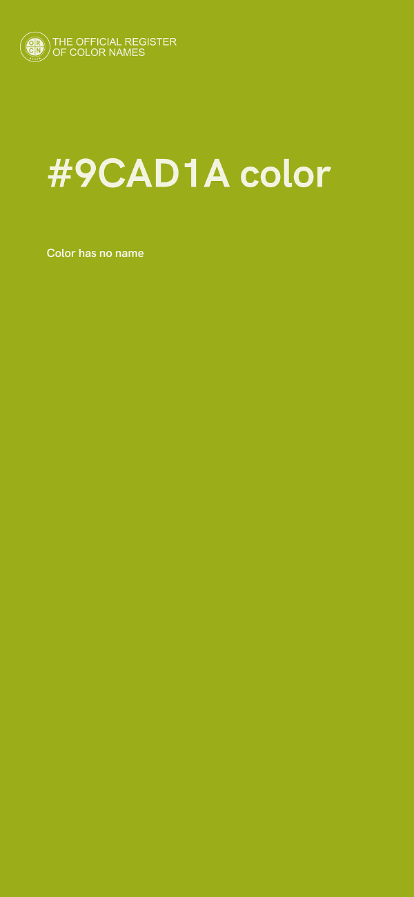 #9CAD1A color image