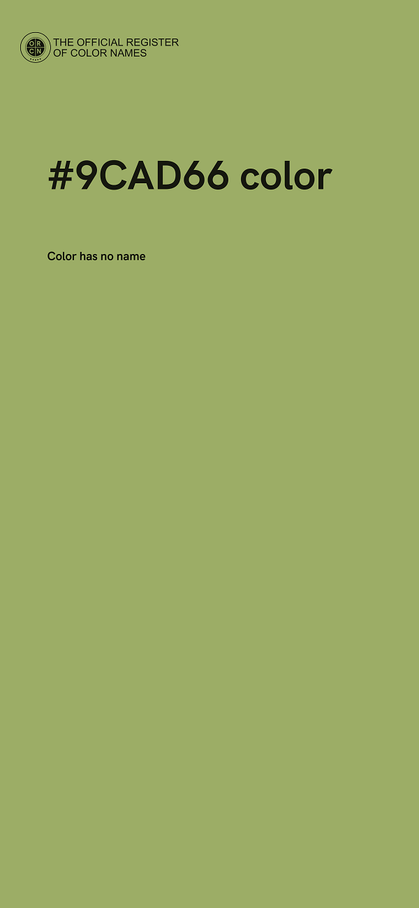 #9CAD66 color image