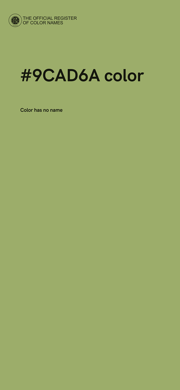 #9CAD6A color image
