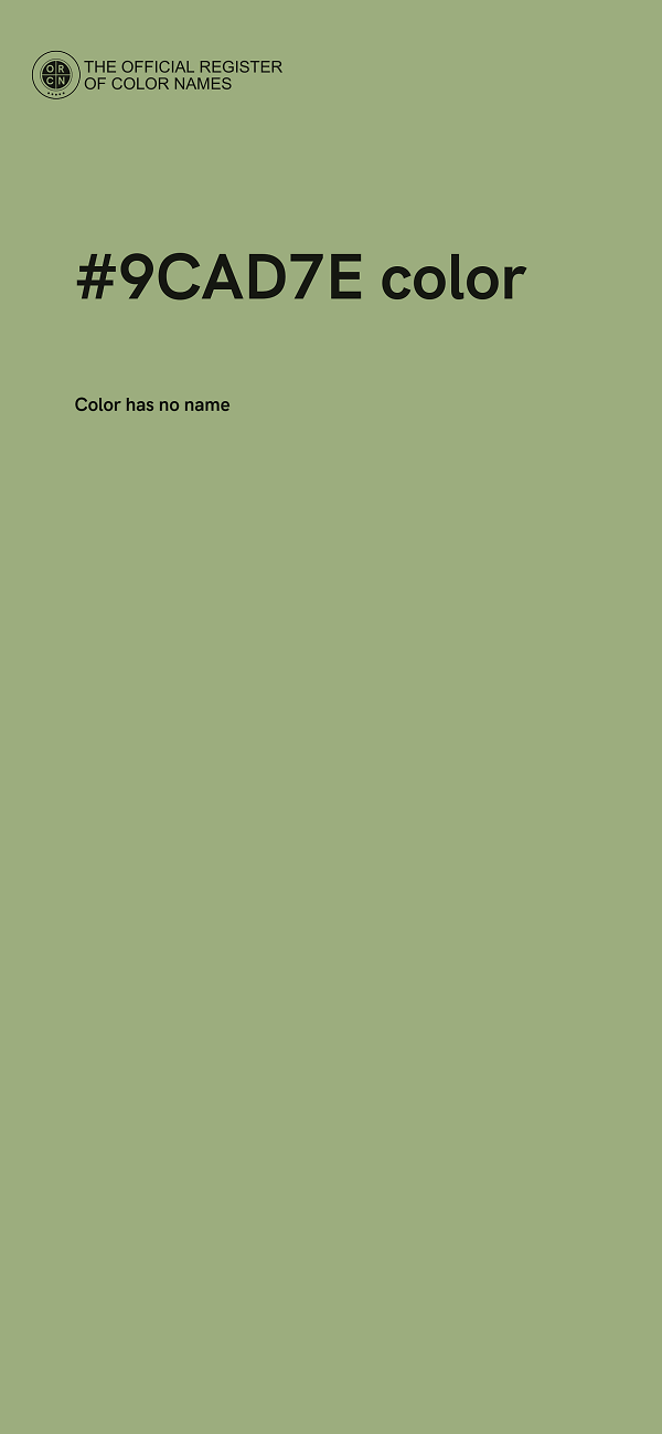 #9CAD7E color image