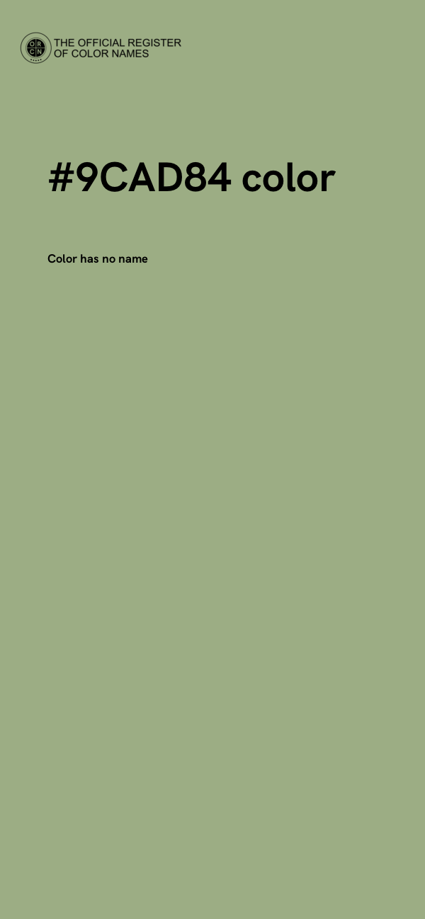#9CAD84 color image