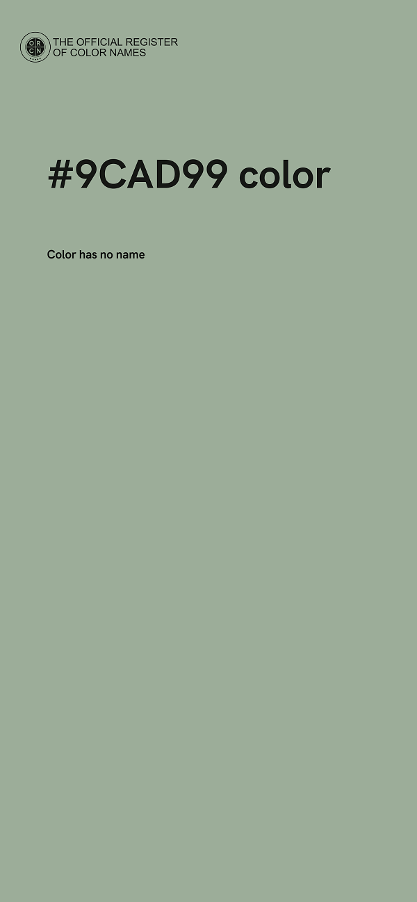 #9CAD99 color image