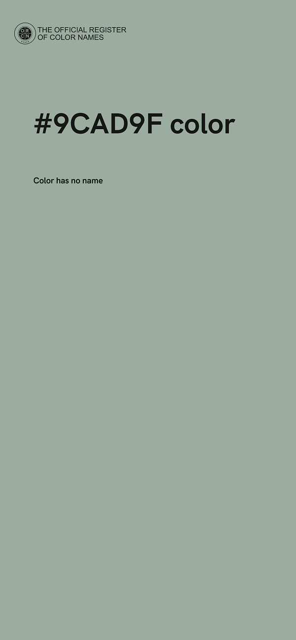 #9CAD9F color image