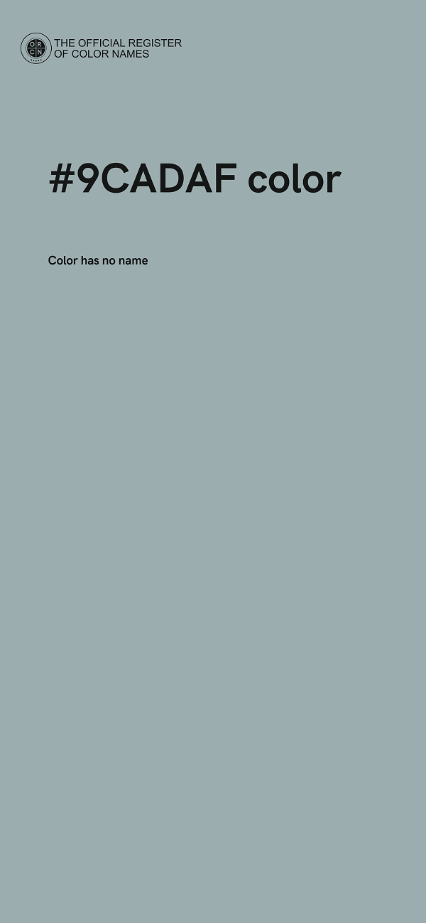 #9CADAF color image