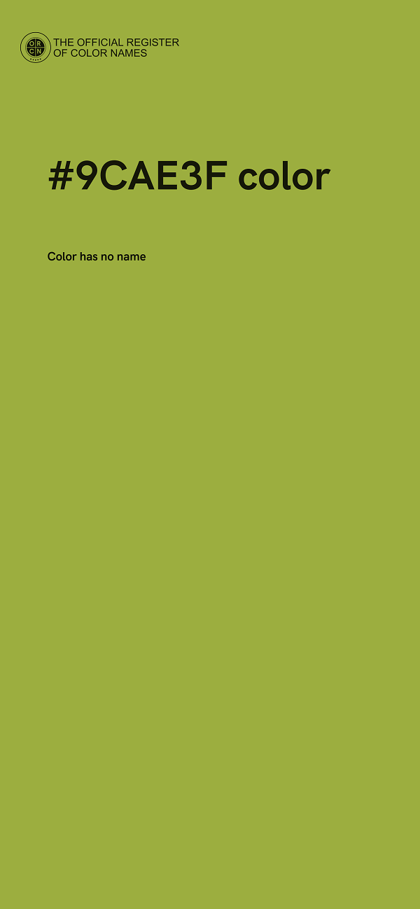 #9CAE3F color image