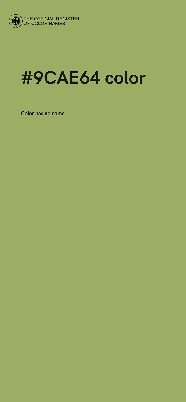 #9CAE64 color image