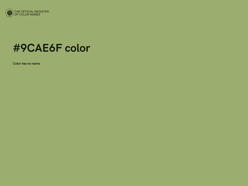 #9CAE6F color image