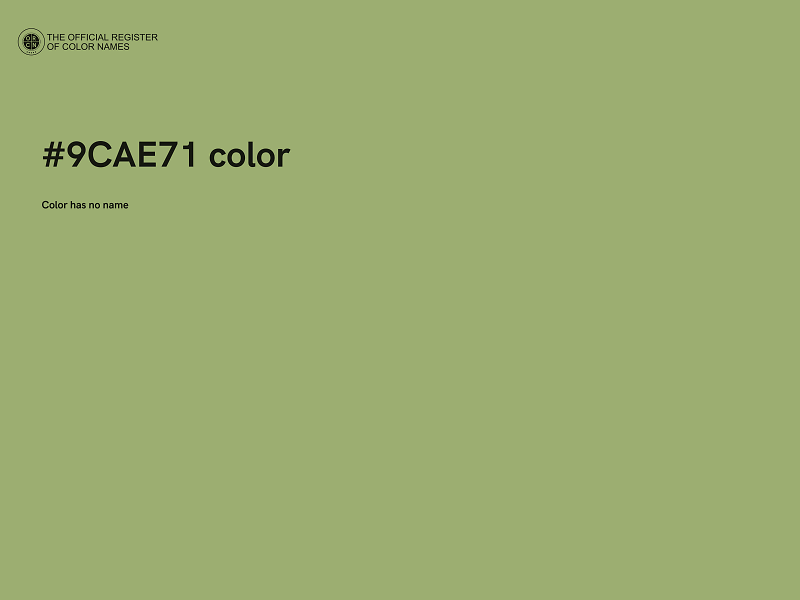 #9CAE71 color image