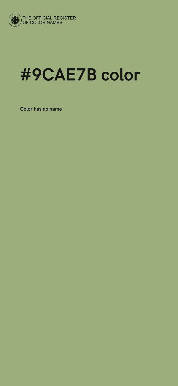 #9CAE7B color image
