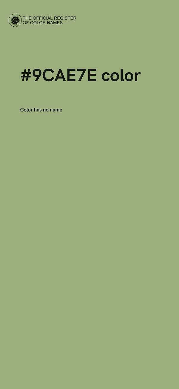 #9CAE7E color image