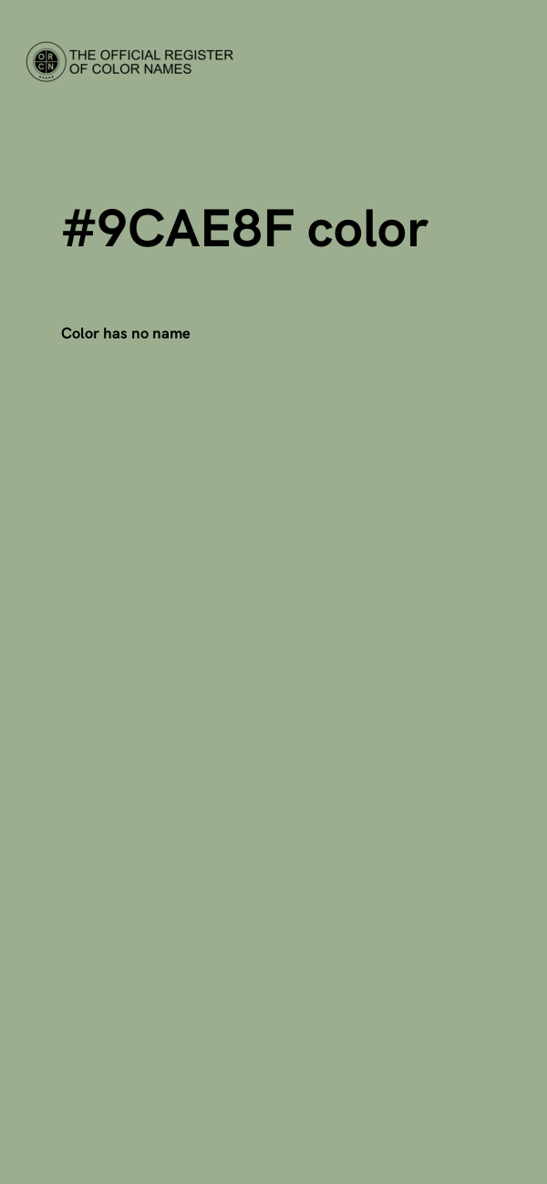 #9CAE8F color image