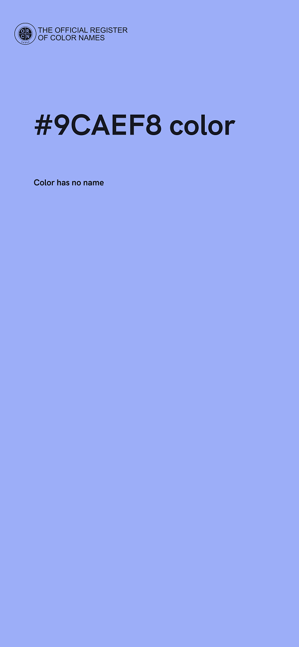 #9CAEF8 color image