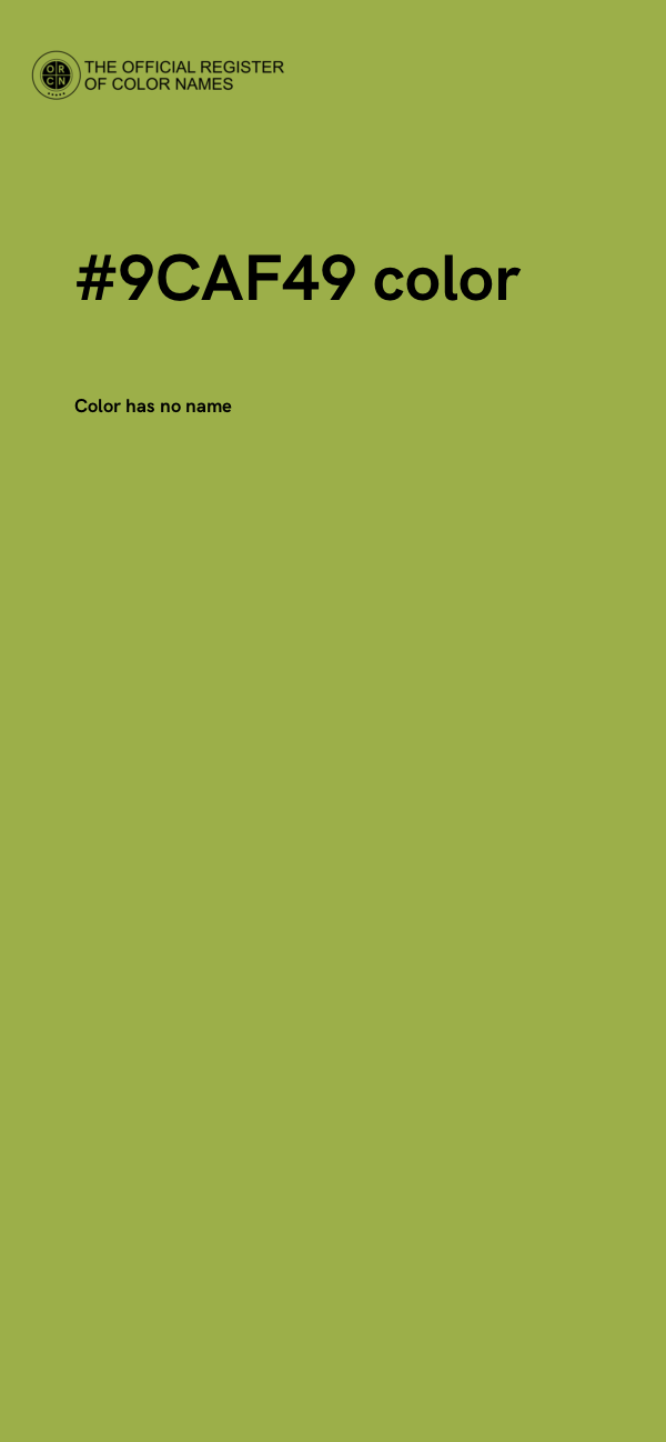 #9CAF49 color image
