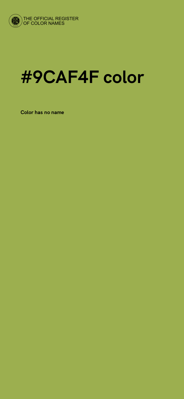 #9CAF4F color image