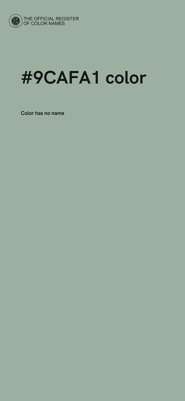 #9CAFA1 color image