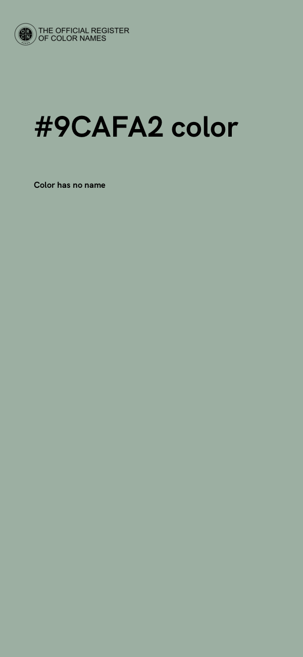 #9CAFA2 color image