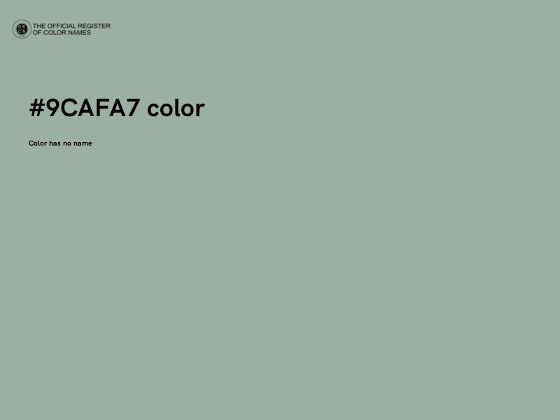 #9CAFA7 color image