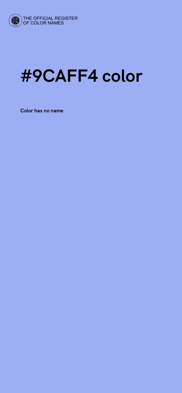 #9CAFF4 color image