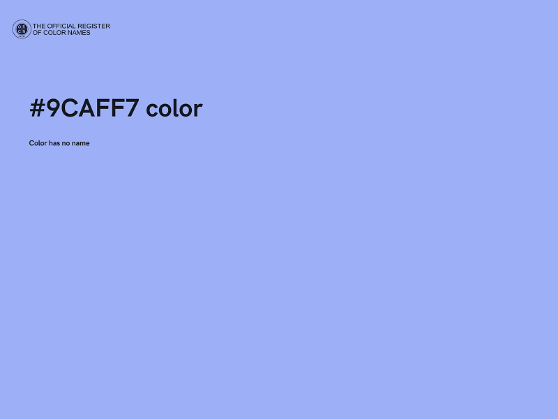 #9CAFF7 color image