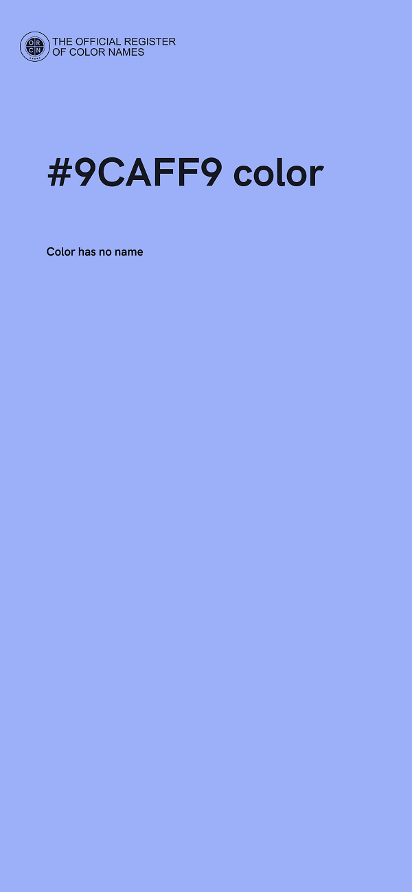 #9CAFF9 color image