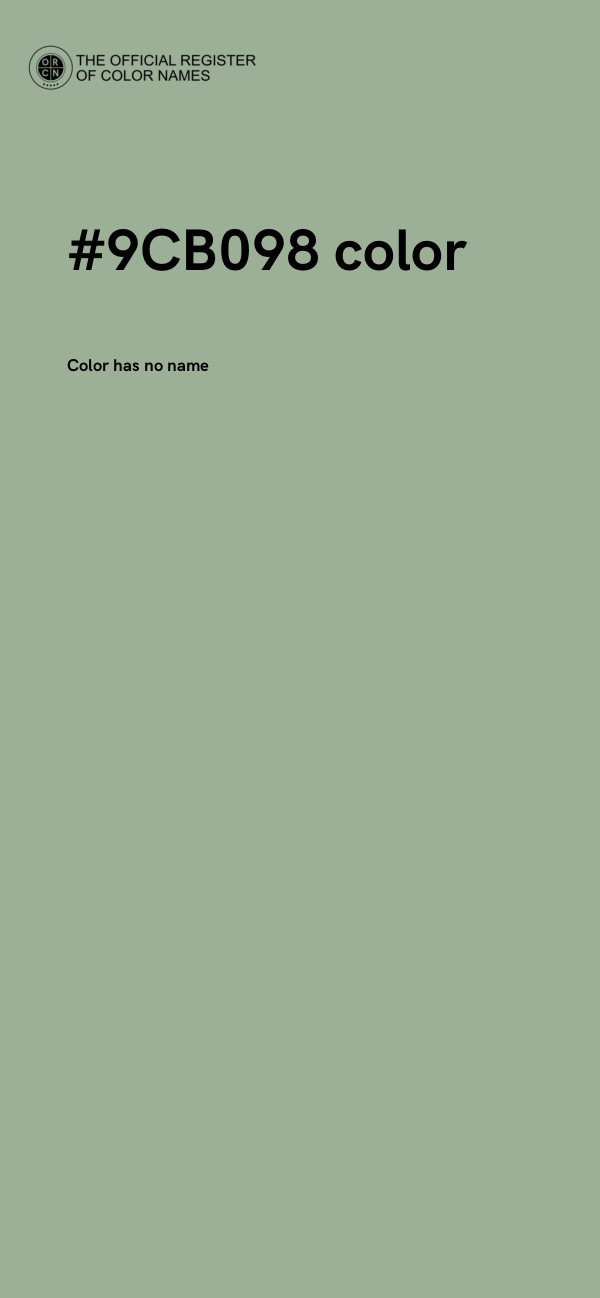 #9CB098 color image