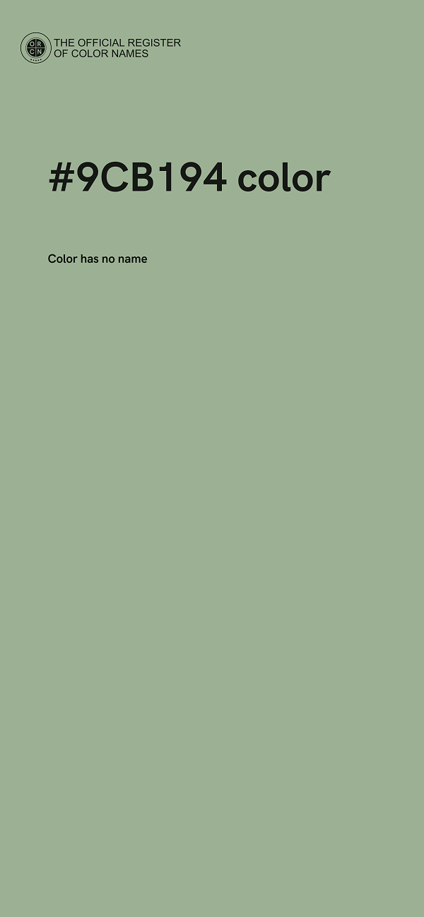 #9CB194 color image