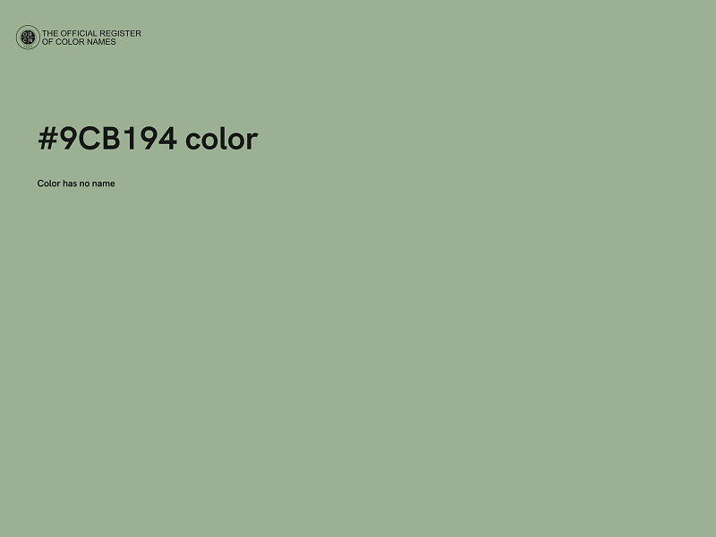 #9CB194 color image