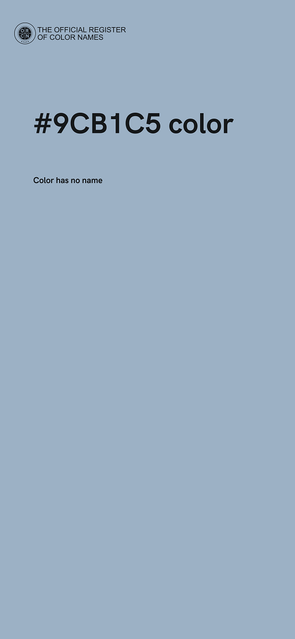 #9CB1C5 color image