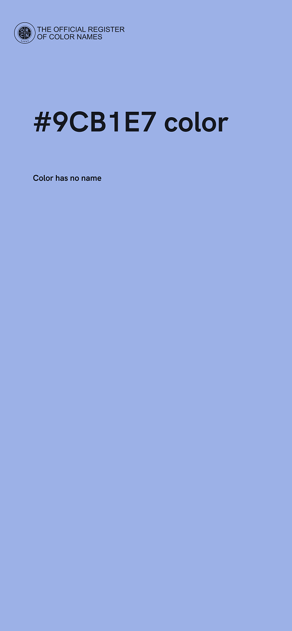 #9CB1E7 color image